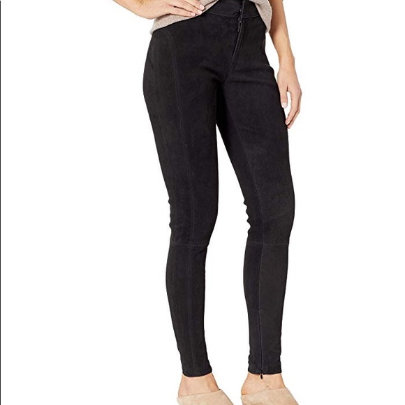 FRYE Jet Black Campus Leather Leggings - Picture 5 of 8